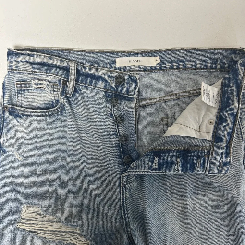 Hidden Jeans Wide Leg Women‎ 29 Light Blue Distressed Raw Hem HD9109D-M